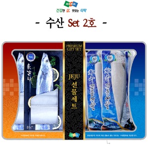 제주수산-SET 2호- 갈치(대)2미+고등어살(특)5팩 선물가방