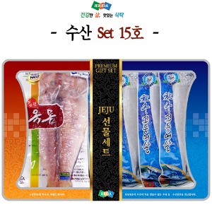 제주수산-SET 15호- 옥돔(대)7미+고등어살(특)10팩 선물가방